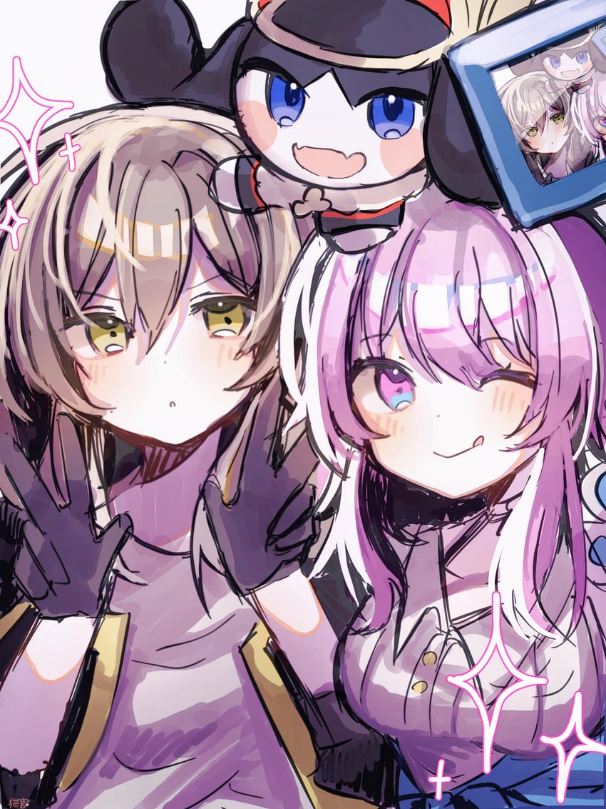 trailblazer, stelle, march 7th, and pom-pom (honkai and 1 more) drawn by nekomiya_mint