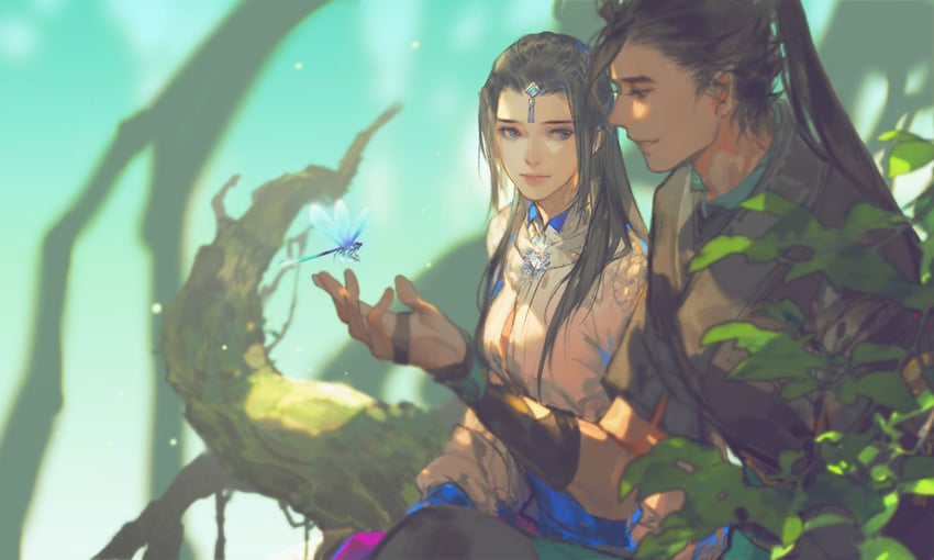 yun wuyue and bei luo (gujian qitan and 1 more) drawn by ibuki_satsuki