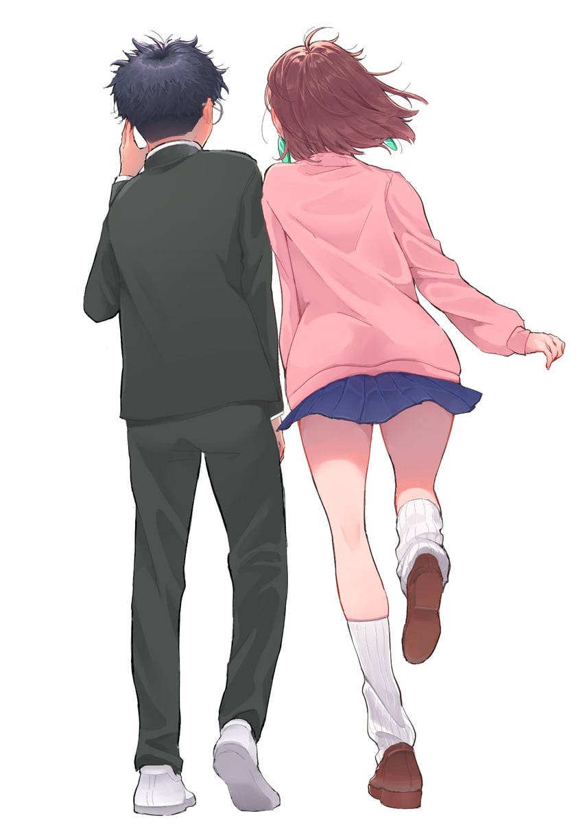 ayase momo and takakura ken (dandadan) drawn by utiki_tiki
