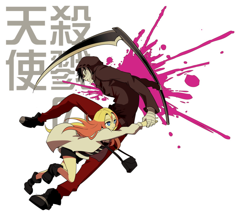 rachel gardner and isaac foster (satsuriku no tenshi) drawn by fuku-ro