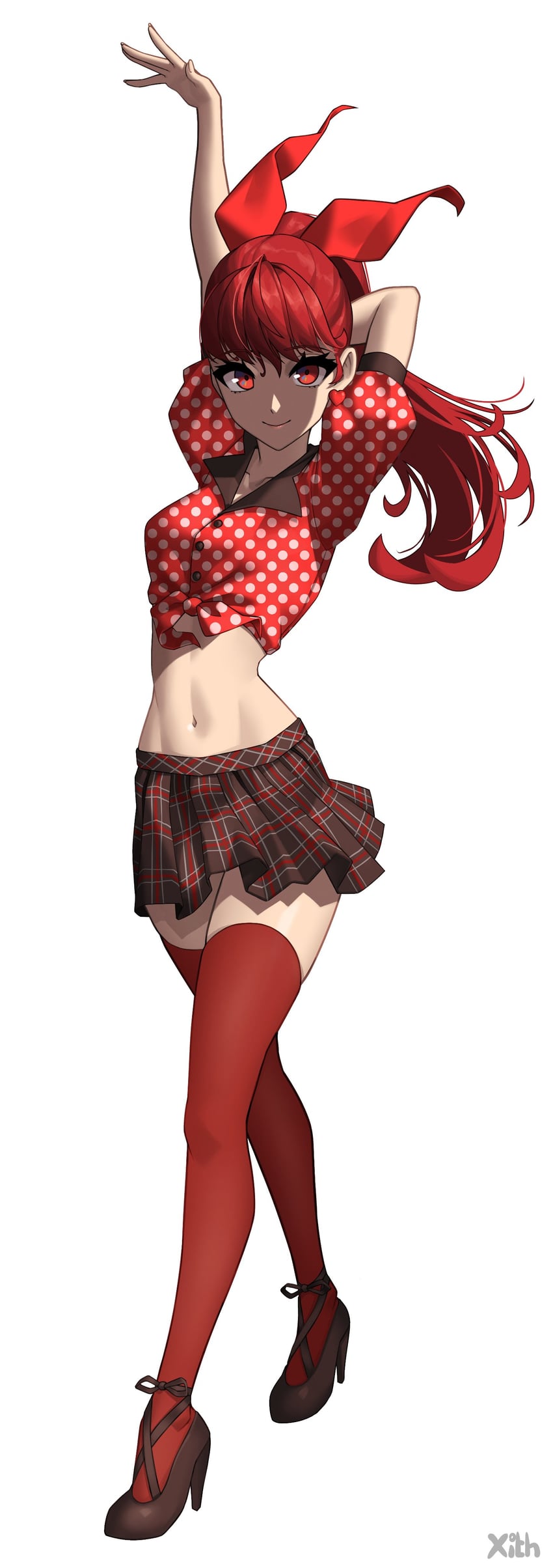 yoshizawa kasumi (persona and 2 more) drawn by x_xith_x