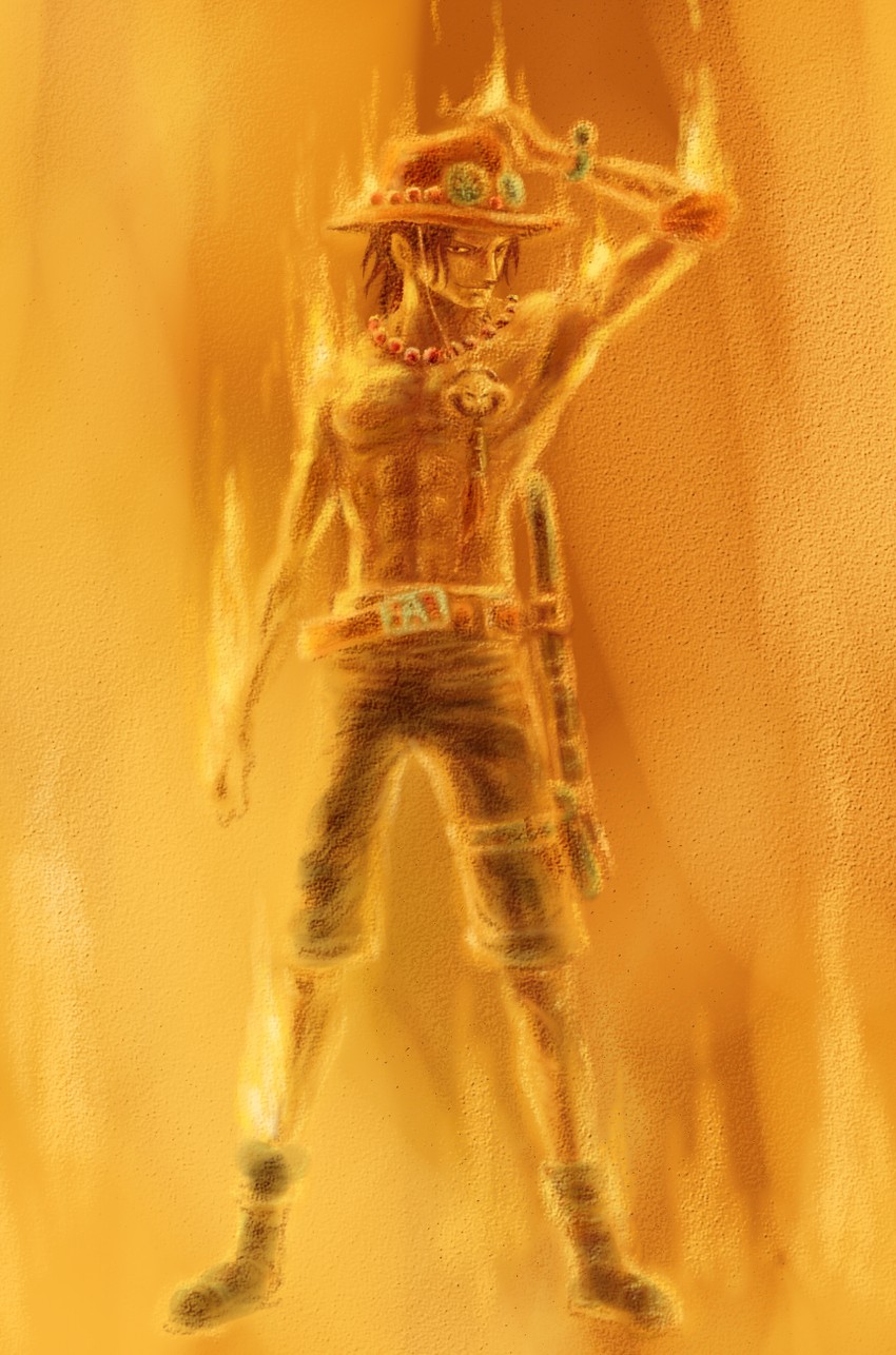portgas d. ace (one piece) drawn by s_h_a_m_o