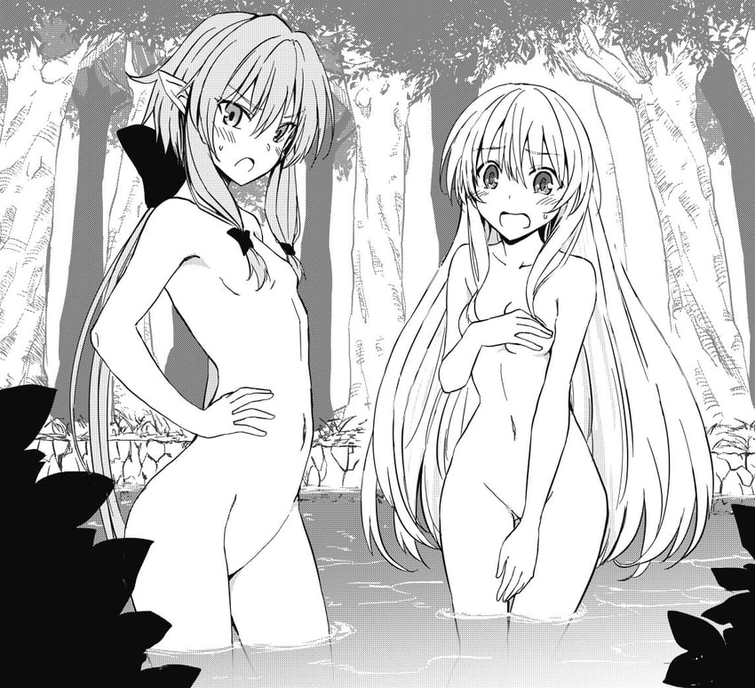 priestess and high elf archer (goblin slayer!) drawn by hako_roku