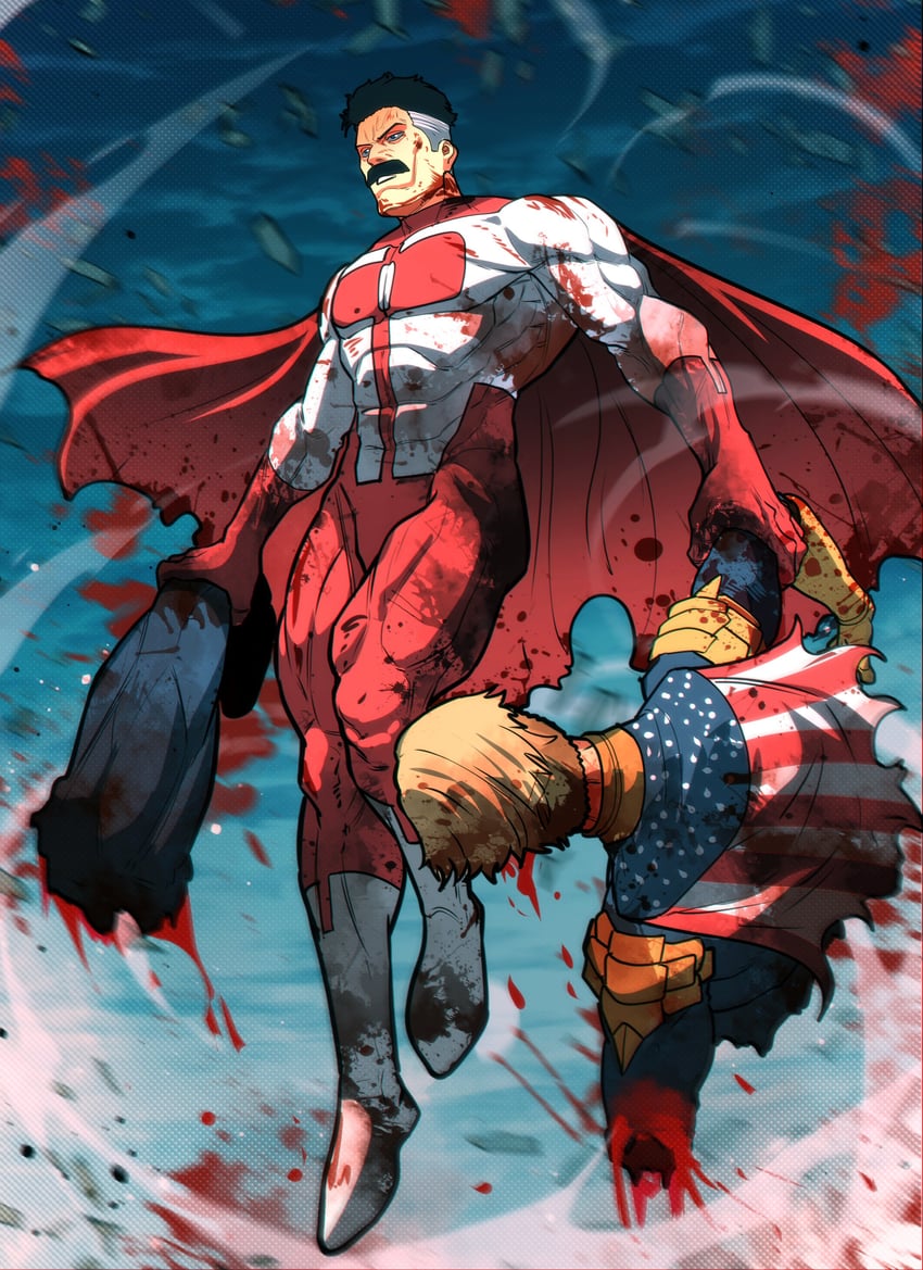 omni-man and homelander (invincible and 1 more) drawn by thirdphp