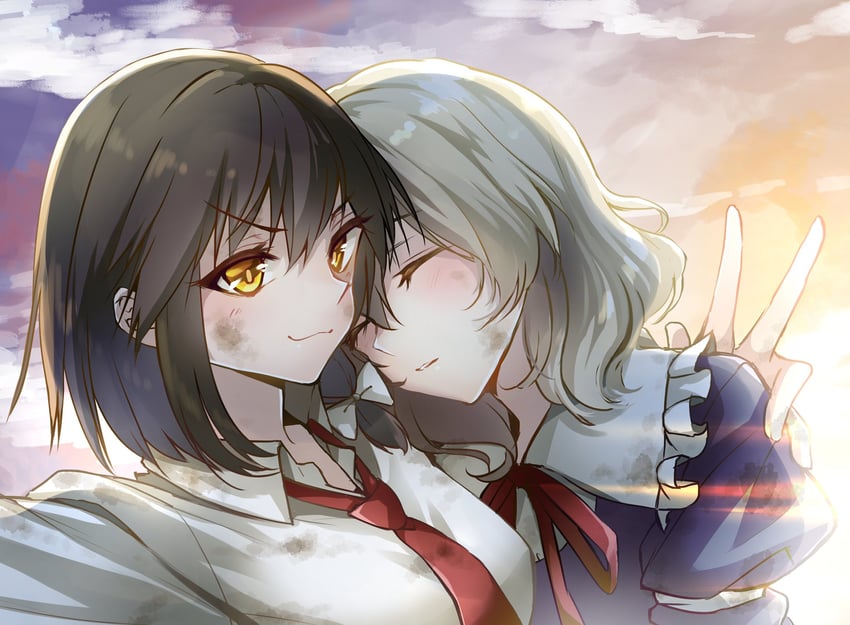 usami renko and maribel hearn (touhou) drawn by kinese_(katasutorohu)