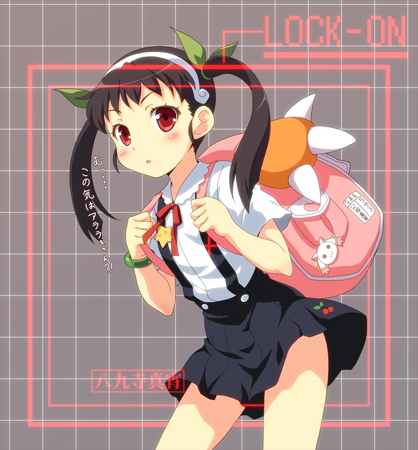 kyubey, hachikuji mayoi, and katou emiri (mahou shoujo madoka magica and 3 more) drawn by yamasan
