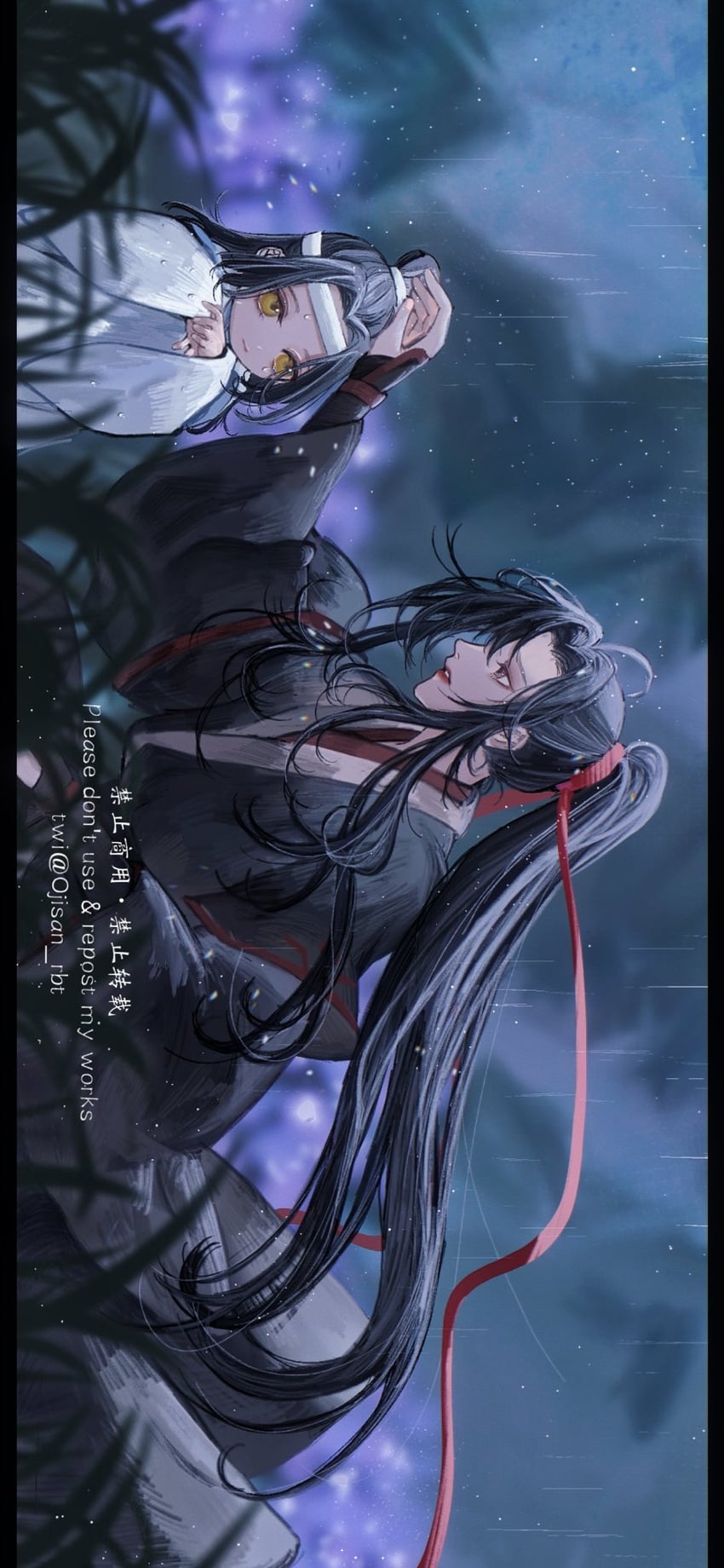 wei wuxian and lan wangji (modao zushi) drawn by ojisan_rbt