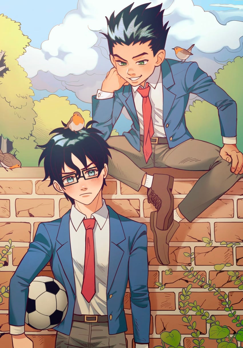 damian wayne and jonathan kent (dc comics and 1 more) drawn by endure_gif