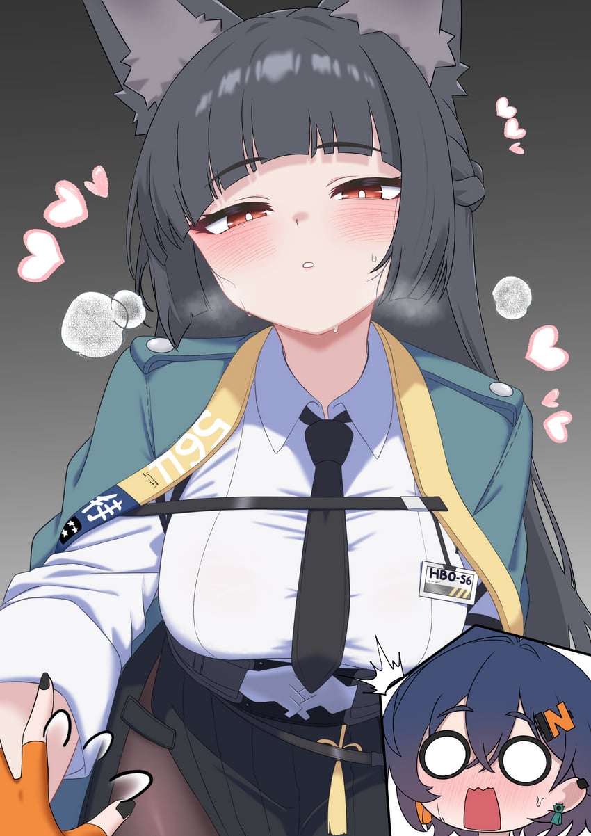 hoshimi miyabi and belle (zenless zone zero) drawn by oldsickkim