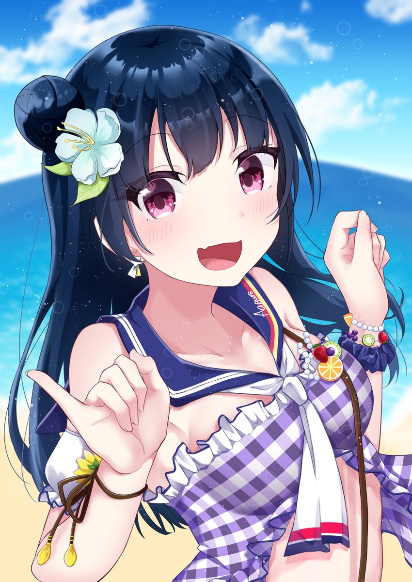 tsushima yoshiko (love live! and 1 more) drawn by harukasu_(mememememo)