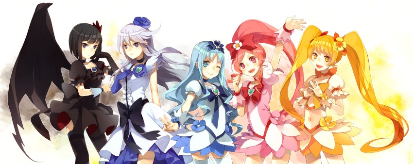 kurumi erika, hanasaki tsubomi, tsukikage yuri, myoudouin itsuki, cure marine, and 4 more (precure and 1 more) drawn by retei