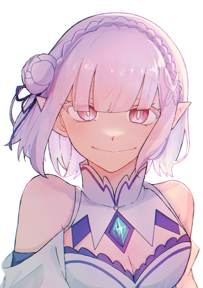 emilia (re:zero kara hajimeru isekai seikatsu) drawn by 1918tukune