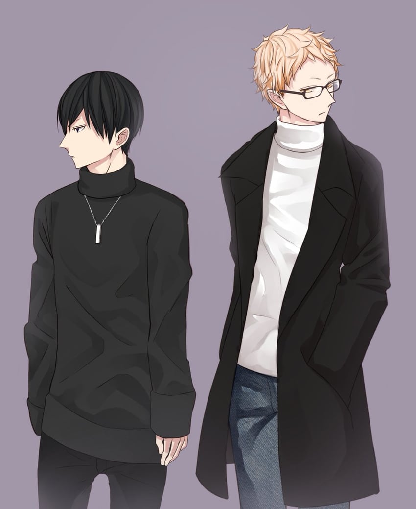 kageyama tobio and tsukishima kei (haikyuu!!) drawn by colorful_ichigo