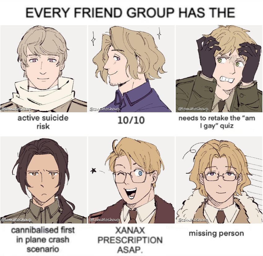 america, united kingdom, russia, china, france, and 1 more (axis powers hetalia) drawn by tomatoshoup