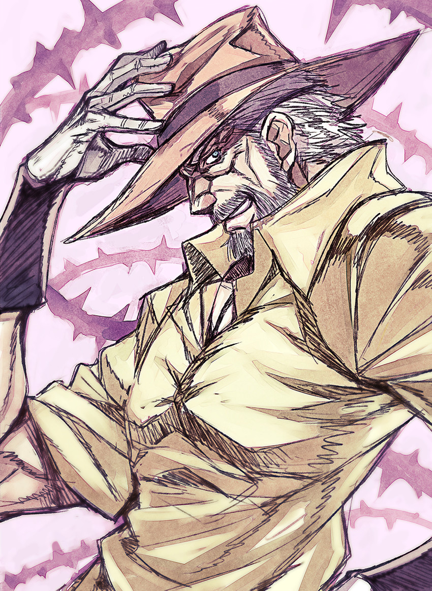 joseph joestar and hermit purple (jojo no kimyou na bouken and 1 more) drawn by matsuryuu