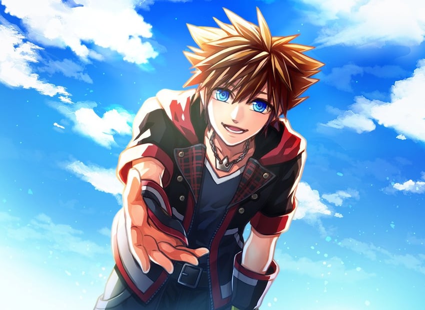 sora (kingdom hearts and 1 more) drawn by twilightend