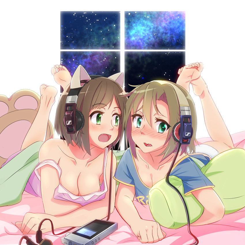 maekawa miku and tada riina (idolmaster and 1 more) drawn by casino_(casinoep)