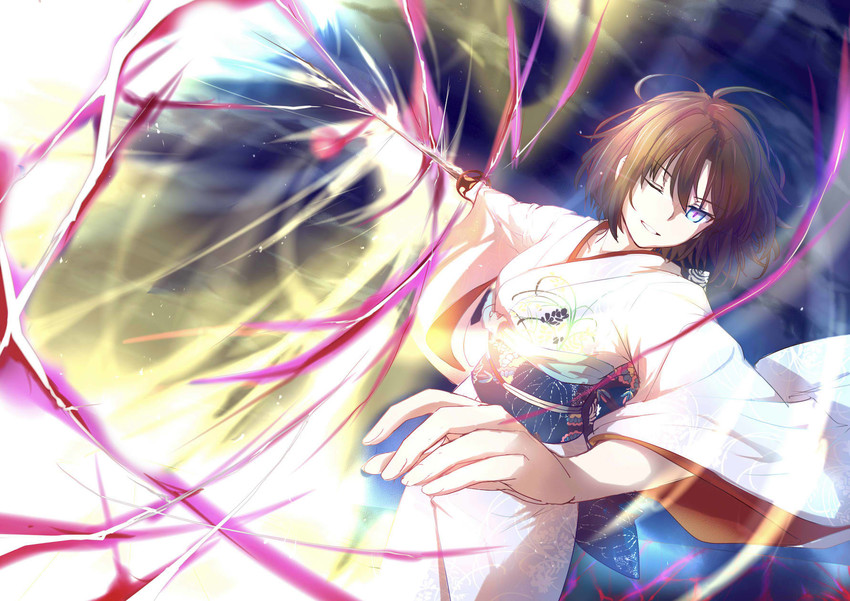 ryougi shiki and void shiki (fate and 2 more) drawn by pin.s