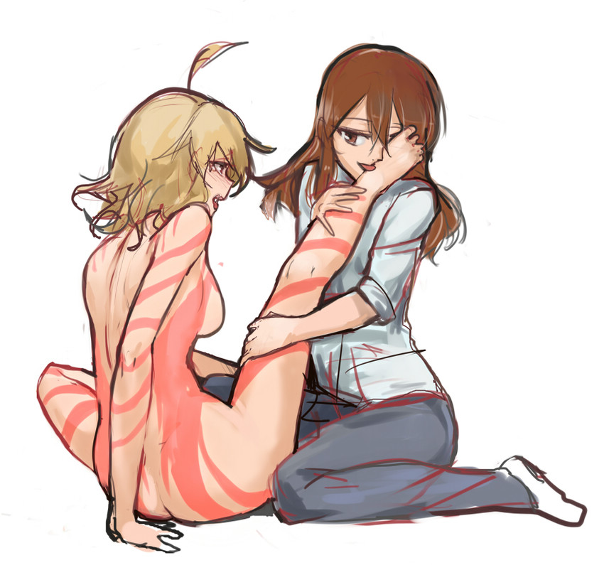hashiri nio and yuri meichi (akuma no riddle) drawn by aimitsu_(ibityuttyu)