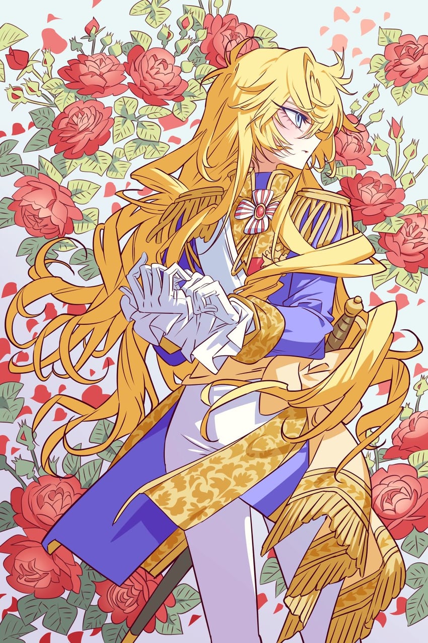 oscar francois de jarjayes (versailles no bara) drawn by meremero