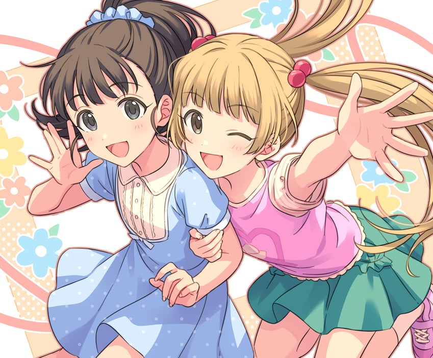 fukuyama mai and yokoyama chika (idolmaster and 2 more) drawn by sekina