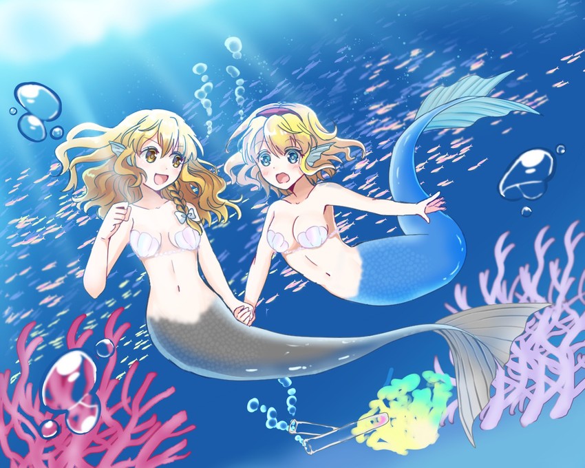 kirisame marisa and alice margatroid (touhou) drawn by amami_(amacha)