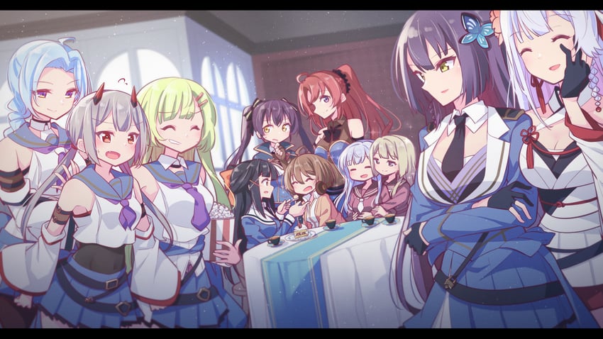 kon kanaho, funada kiito, miyagawa takane, funada ui, hishida haru, and 6 more (assault lily) drawn by morugen