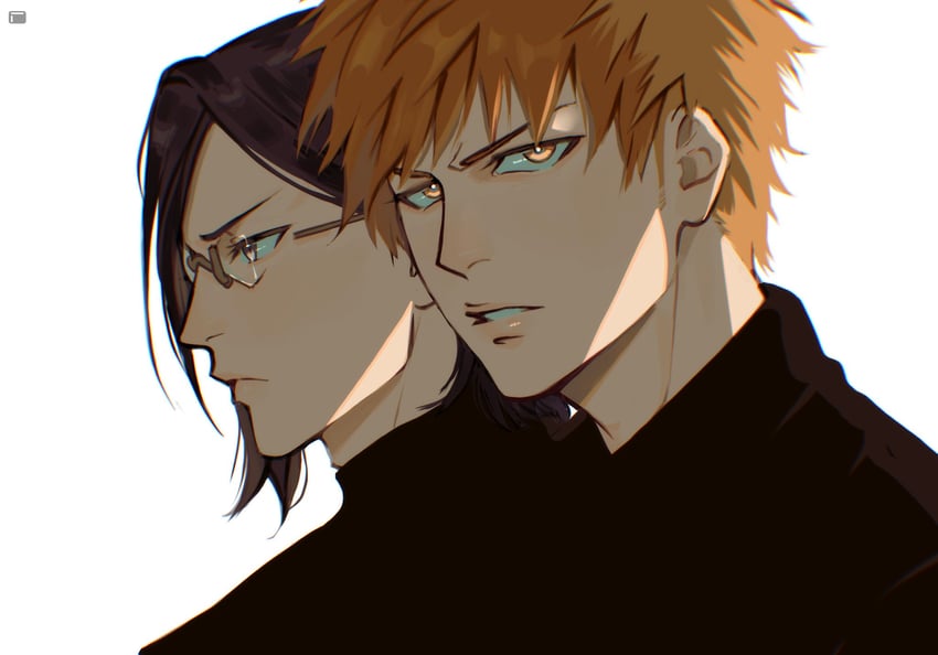 kurosaki ichigo and ishida uryuu (bleach) drawn by viii_00908