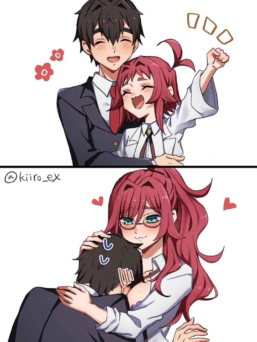 aijou rentarou and yakuzen kusuri (kimi no koto ga dai dai dai dai daisuki na 100-nin no kanojo) drawn by hiiro_(kiiro_ex)