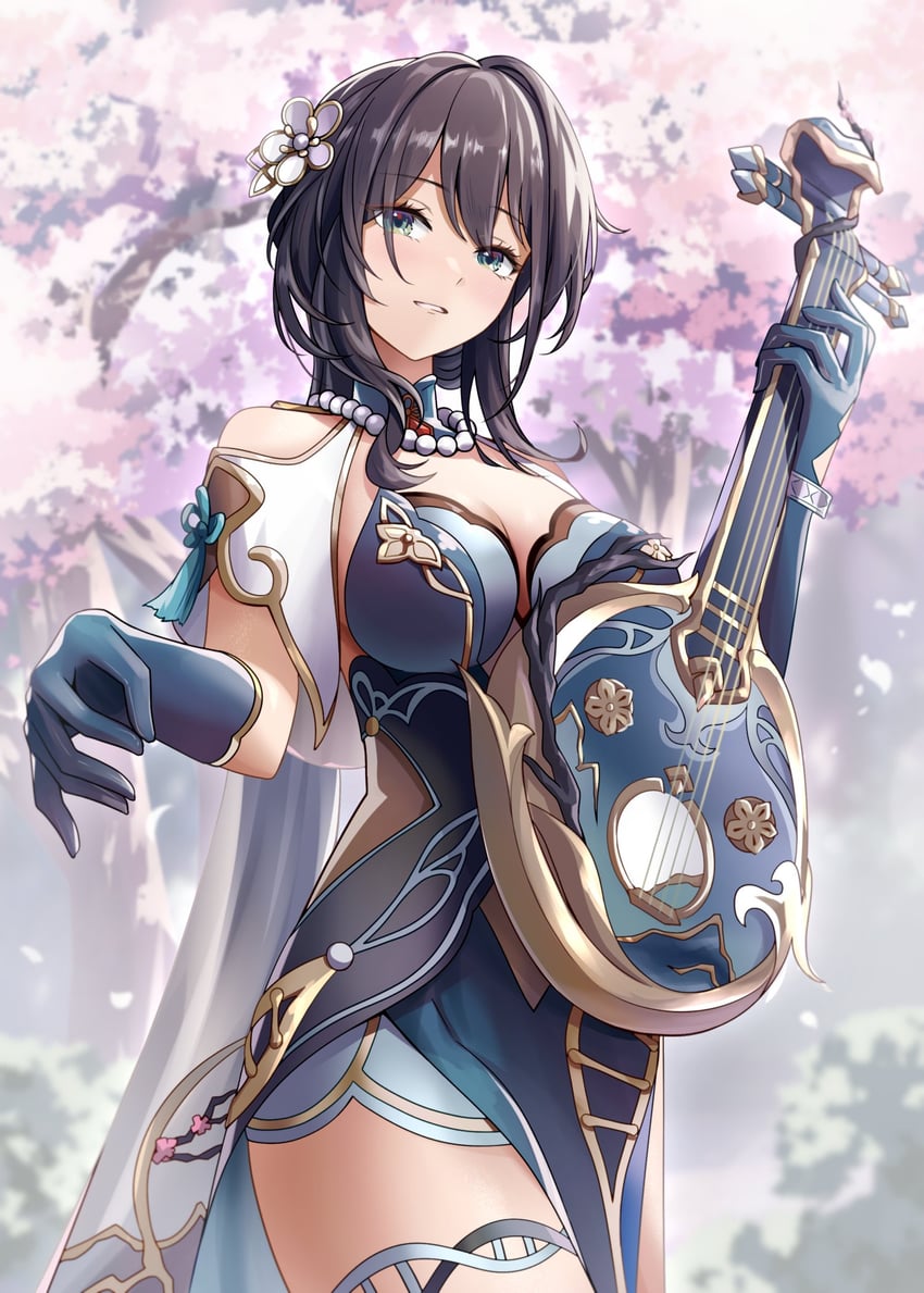 ruan mei (honkai and 1 more) drawn by mon-chan