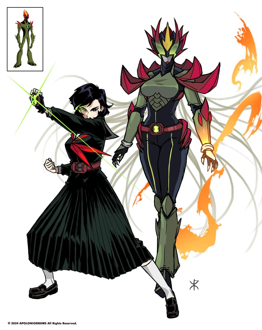 swampfire (kamen rider and 2 more) drawn by apoloniodraws