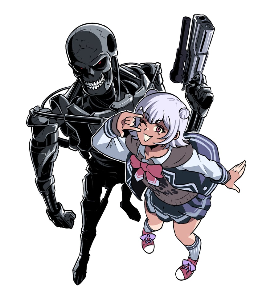 koharu rikka and t-800 (synthesizer v and 2 more) drawn by tina_fate