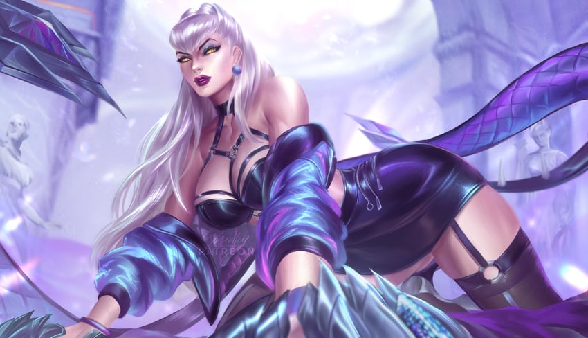 evelynn and k/da all out evelynn (league of legends) drawn by eleinvillegas9 and sleinyeswownc