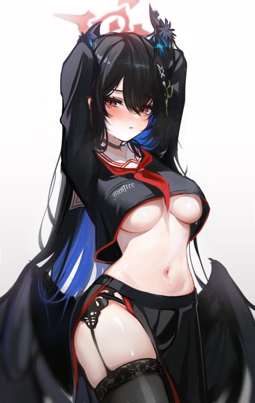 nerissa ravencroft and hasumi (blue archive and 2 more) drawn by koahri