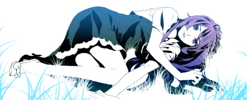 senjougahara hitagi (monogatari and 1 more) drawn by npn