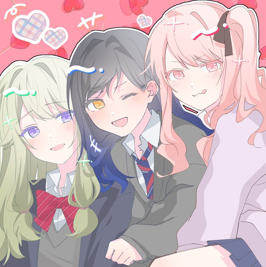 akiyama mizuki, kusanagi nene, and shiraishi an (project sekai) drawn by myo_u94