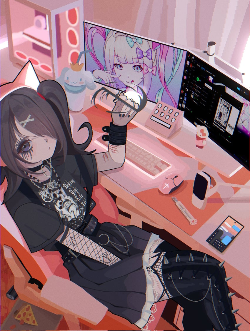 chouzetsusaikawa tenshi-chan, ame-chan, cinnamoroll, and hello kitty (sanrio and 4 more) drawn by irreligiositat