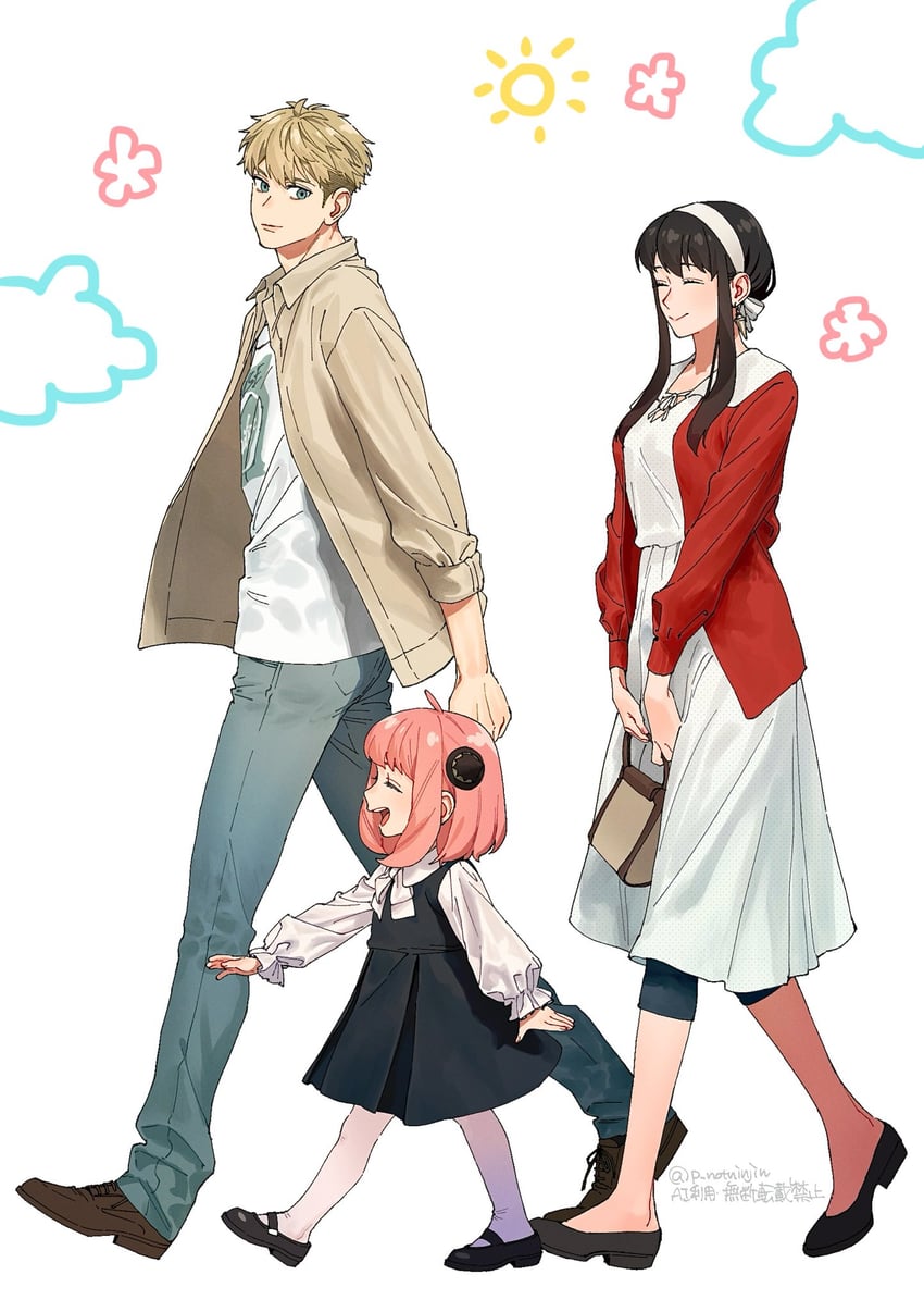 yor briar, anya, and twilight (spy x family) drawn by p_notninjin