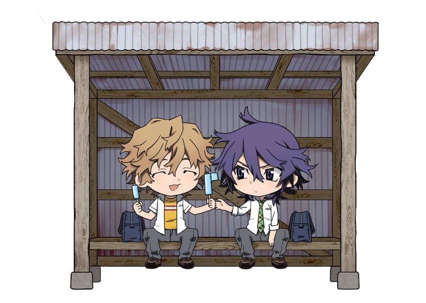 koide natsuno and mutou tooru (shiki) drawn by honosuke_(tns4b)