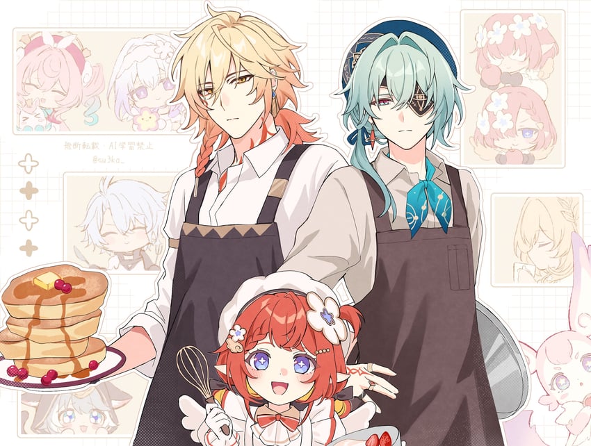 phainon, mydei, anaxa, cipher, hyacine, and 4 more (honkai and 1 more) drawn by su3ka