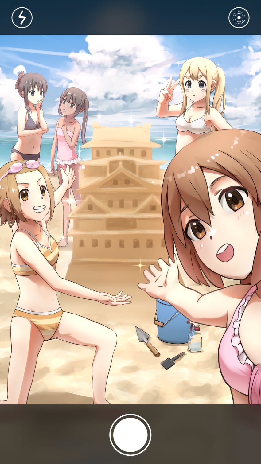 akiyama mio, nakano azusa, hirasawa yui, tainaka ritsu, and kotobuki tsumugi (k-on!) drawn by mikawa_mikan