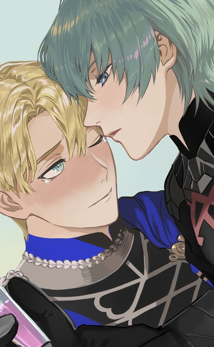 dimitri alexandre blaiddyd and male byleth (fire emblem and 1 more) drawn by yoshida_bd