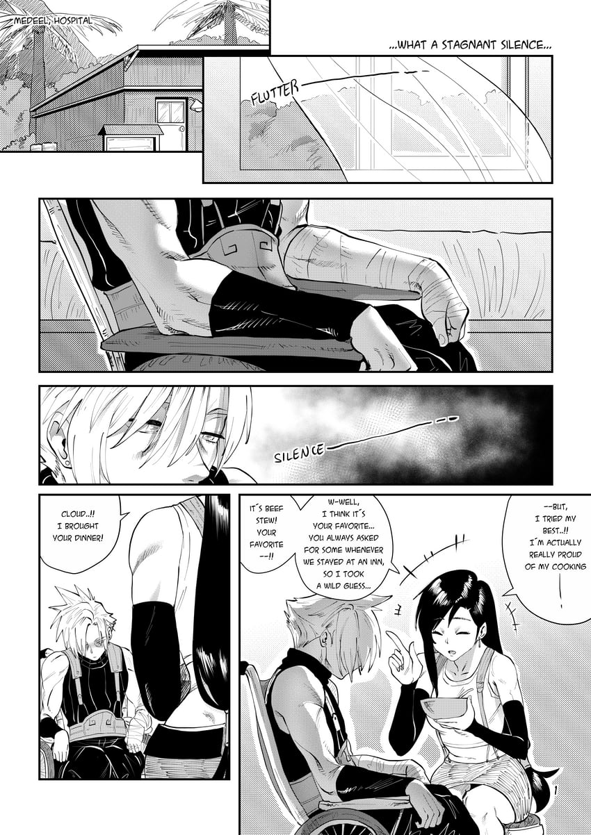 tifa lockhart and cloud strife (final fantasy and 1 more) drawn by aarokira