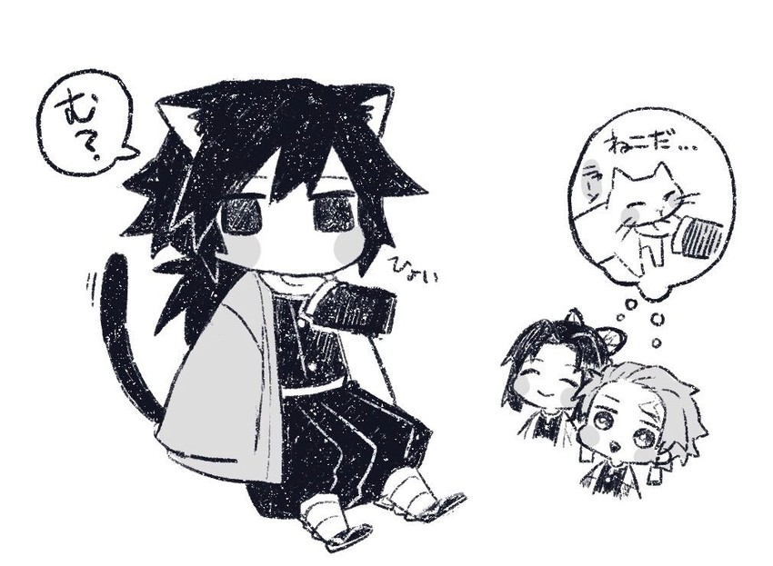 kochou shinobu, kamado tanjirou, and tomioka giyuu (kimetsu no yaiba) drawn by coyucom