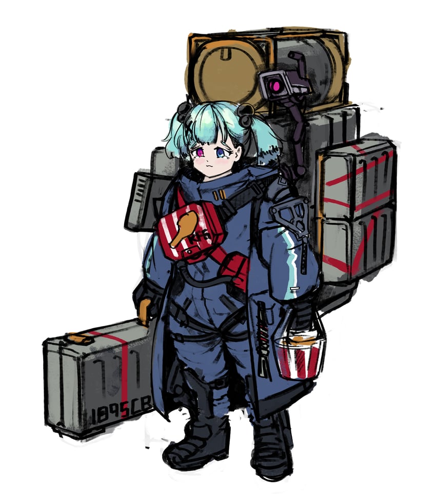 dinergate, sam porter bridges, and m1895 cb (girls' frontline and 2 more) drawn by pure_boy