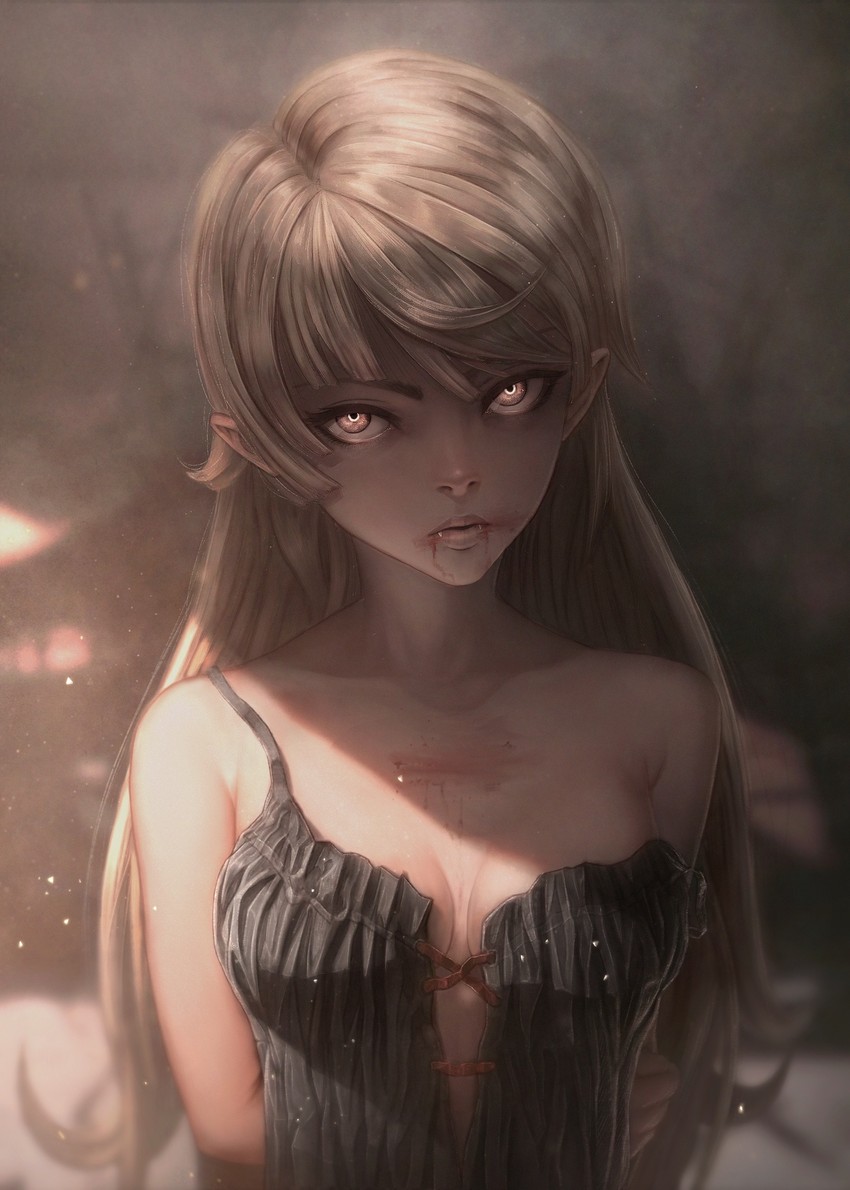 oshino shinobu (monogatari and 1 more) drawn by manip