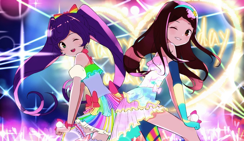 manaka laala and ehime nao (pretty series and 1 more) drawn by pushuun