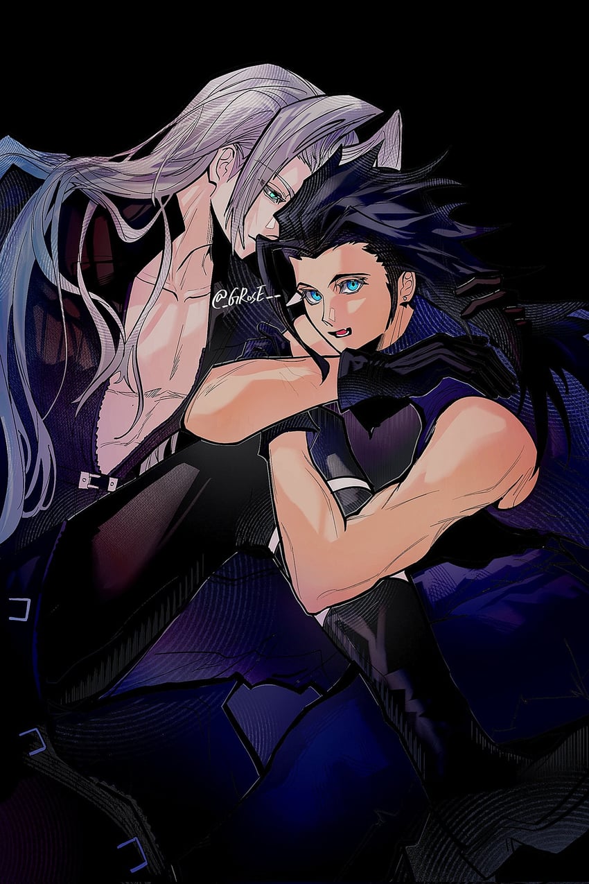sephiroth and zack fair (final fantasy and 1 more) drawn by grose