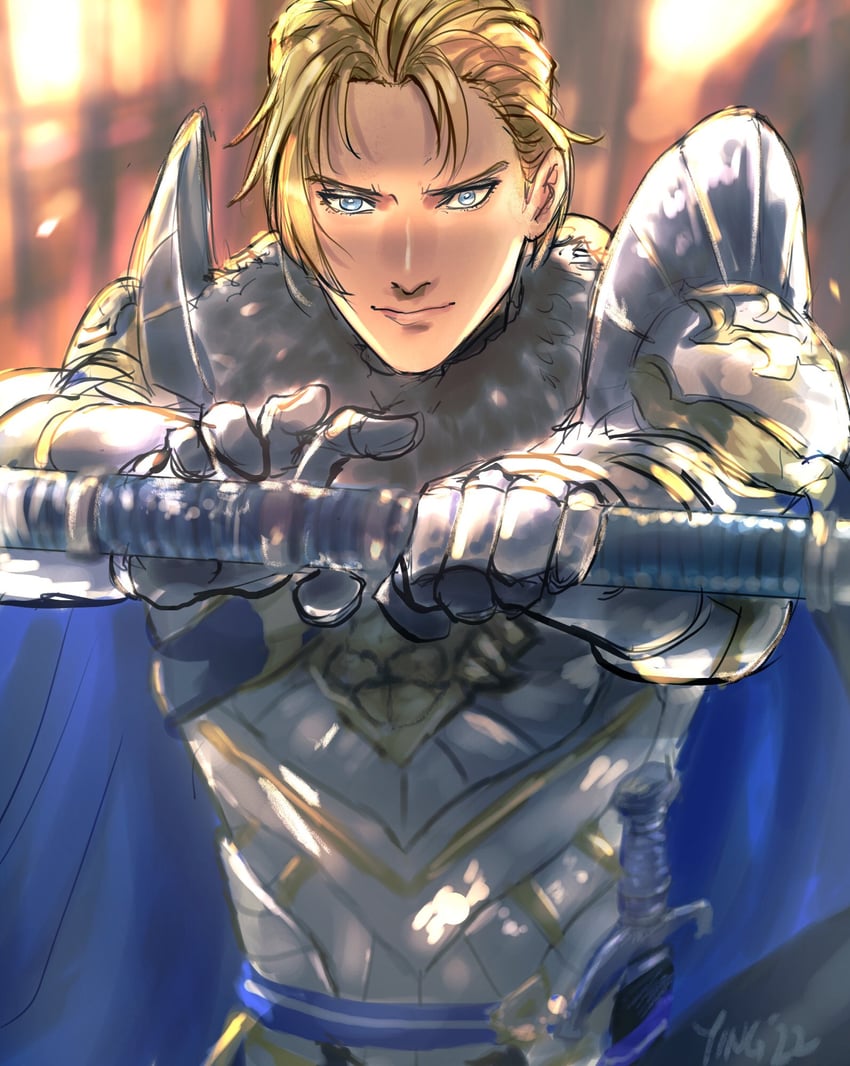 dimitri alexandre blaiddyd (fire emblem and 2 more) drawn by meansary