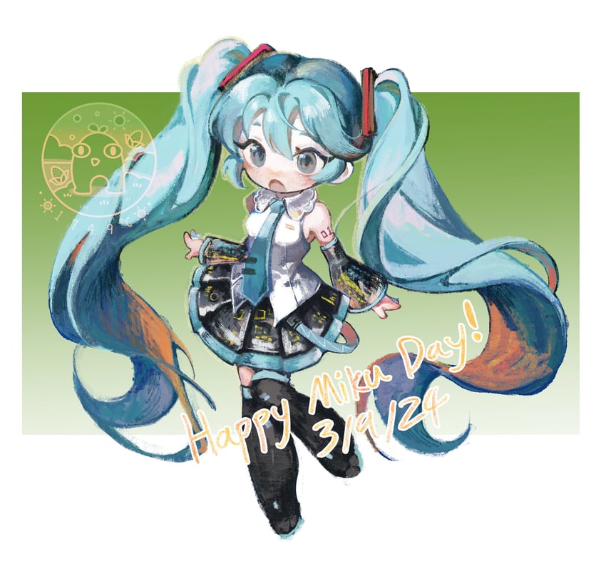 hatsune miku (vocaloid and 1 more) drawn by nekai